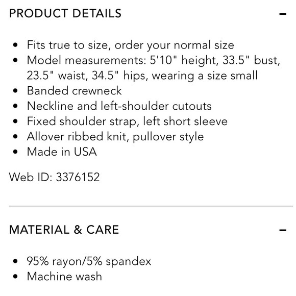 REVOLVE LNA‎ Brantley Cutout Rib-Knit Top Black Small - Picture 7 of 7